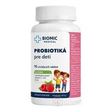 BIOMIC PROBIOTIKÁ pre deti cmúľacie tablety, príchuť malina 1x90 ks obrázok