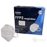 BIOMIC Respirátor FFP2 NR D bez ventilu, jednorazový, biely 1x10 ks obrázok