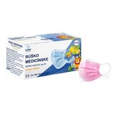 BIOMIC RÚŠKO medicínske detské ružové, pre deti, jednorazové, typ IIR 1x50 ks obrázok