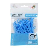 Dentálne špáradlá s niťou SOFTdent Butterfly v uzatvárateľnom obale 1x50 ks obrázok