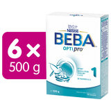 Beba optipro® 1 počiatočné dojčenské mlieko, 500 g, 6x500g - optipro 1 6ks