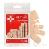 FIXAplast FIRST AID FLEXI náplasť MIX elastická, stripy, rôzne veľkosti a tvary 1x24 ks obrázok