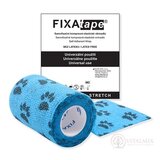 FIXAtape STRETCH Samofixačné elastické ovínadlo kompresné, bez latexu, farba modrá s labkami, 7,5cm x 450cm, 1x1 ks obrázok