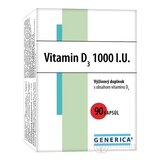 GENERICA Vitamin D3 1000 I.U. cps 1x90 ks obrázok