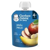 Gerber Natural Kapsička Banán a jablko ovocná desiata (od ukonč. 4. mesiaca) 1x90 g obrázok
