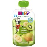 HiPP BIO 100% Ovocie Hruška Banán Kiwi kapsička (od ukonč. 5.mesiaca) ovocný príkrm 1x100 g obrázok