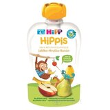 HiPP HiPPis 100% Ovocie Jablko Hruška Banán kapsička (od ukonč. 4. mesiaca) ovocný príkrm 1x100 g obrázok