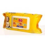 HYGIENICKÉ UTIERKY BABY WIPES S VITAMÍNOM E vlhčené obrúsky 1x80 ks obrázok