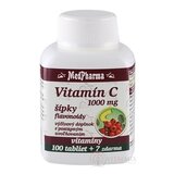 MedPharma VITAMÍN C 1000 mg so šípkami tbl (s postupným uvoľňovaním) (100+7 zadarmo) 1x107 ks obrázok