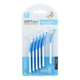 Medzizubné kefky SOFTdent Butterfly M 0,6 mm zahnuté, modré 1x6 ks obrázok