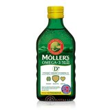 MOLLER´S Omega 3 RYBÍ OLEJ + vitamín D citrónová príchuť 1x250 ml obrázok