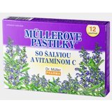 MÜLLEROVE PASTILKY SO ŠALVIOU A VIT. C (pri nachladení) 1x12 ks obrázok