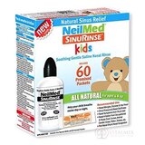 NeilMed SINUS RINSE Kids fľaška 120 ml + vrecúška (morská soľ) 60 ks, na hygienu nosa, 1x1 set obrázok