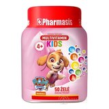 Pharmasis MULTIVITAMIN KIDS Labková patrola želé pre deti, ružové 1x50 ks obrázok