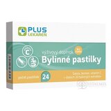 PLUS LEKÁREŇ Bylinné pastilky Bez cukru šalvia, ženšen, vitamín C, 1x24 ks obrázok