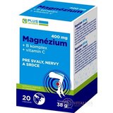 PLUS LEKÁREŇ Magnézium 400 mg+B komplex+vitamín C vrecúška s príchuťou grep 1x20 ks obrázok