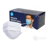 POLMASK Rúško zdravotnícke biele, nesterilné, jednorazové, typ IIR, s gumičkami 1x50 ks obrázok