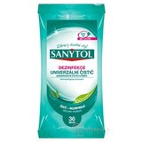 SANYTOL DEZINFEKCIA UNIVERZÁLNY ČISTIČ Utierky jednorazové, vôňa Eukalyptus, 1x36 ks obrázok