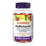 Webber Naturals Multivitamín Gummies želé pastilky, príchuť - pomaranč, malina a citrón, 1x90 ks obrázok