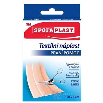 3M SPOFAPLAST č.154 Textilná náplasť pap. skladačka, 6cmx1m, pás, 1x1ks obrázok