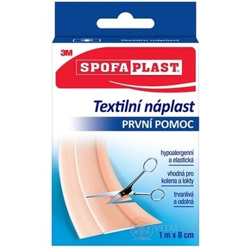 3M SPOFAPLAST č.164 Textilná náplasť 8cm x1m, pás 1x1 ks obrázok