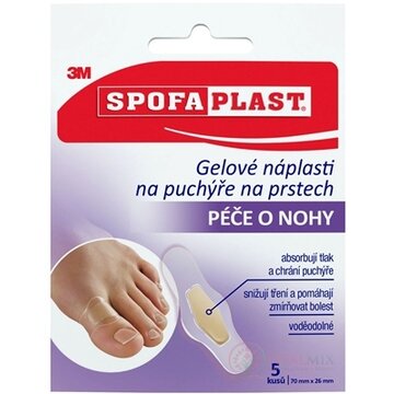 3M SPOFAPLAST č.911N Gélové náplasti na pľuzgiere na prstoch, malé, 70x26 mm, 1x5 ks obrázok