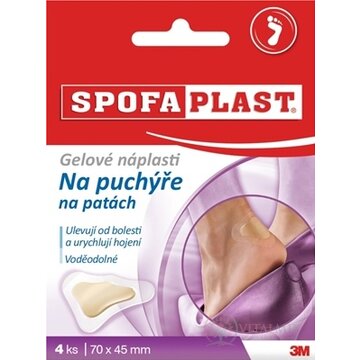 3M SPOFAPLAST č.912 Gélové náplasti na pľuzgiere na pätách, 70x45 mm, 1x4 ks obrázok