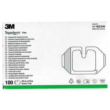 3M TEGADERM Film 1623W 6cm x 7cm, transparentné krytie s rámom, 1x100 ks obrázok