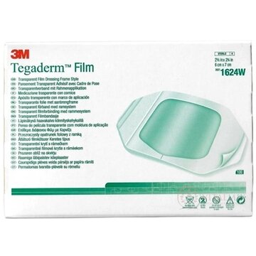 3M TEGADERM Film 1624W 6cm x 7cm, transparentné krytie s rámom, 1x100 ks obrázok