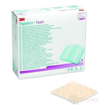 3M TEGADERM Foam (90601) penové krytie na rany, neadhezívne, 10x10 cm, 1x10 ks obrázok