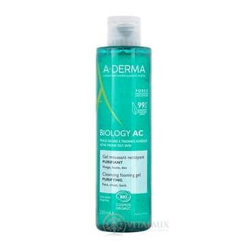 A-DERMA BIOLOGY AC Čistiaci penivý gél na pleť so sklonom k akné 1x200 ml obrázok