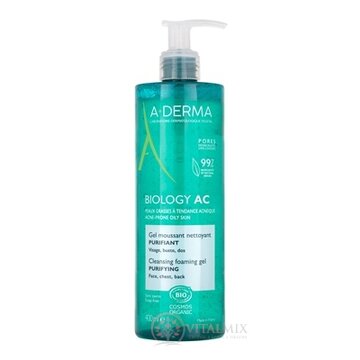 A-DERMA BIOLOGY AC Čistiaci penivý gél na pleť so sklonom k akné 1x400 ml obrázok
