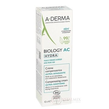 A-DERMA BIOLOGY AC HYDRA Kompenzačný krém hydratačný, proti nedokonalostiam pleti 1x40 ml obrázok