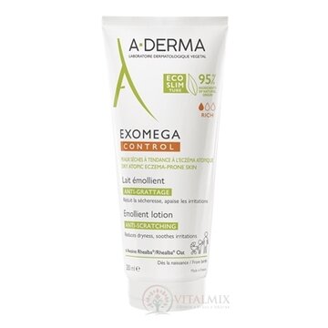 A-DERMA EXOMEGA CONTROL Emolienčné MLIEKO (inov.2022, eco tube) 1x200 ml obrázok