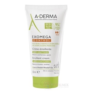 A-DERMA EXOMEGA CONTROL Emolienčný KRÉM (inov.2022, eco tube) 1x50 ml obrázok