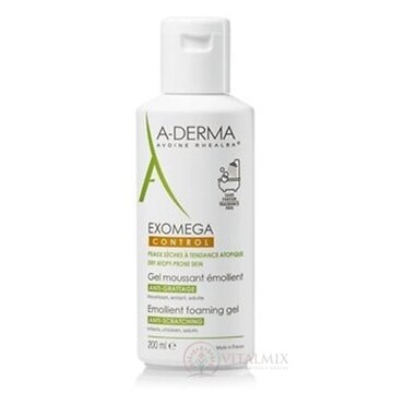 A-DERMA EXOMEGA CONTROL GEL MOUSSANT ÉMOLLIENT zvláčňujúci penivý gél 1x200 ml obrázok