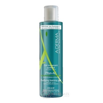 A-DERMA PHYS-AC GEL MOUSSANT PURIFIANT čistiaci penivý gél 1x200 ml obrázok