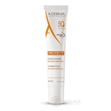A-DERMA PROTECT FLUIDE SPF50+ transparentný fluid, 1x40 ml obrázok