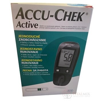 ACCU-CHEK Active Kit glukomer + príslušenstvo na monitorovanie glykémie 1x1 set obrázok