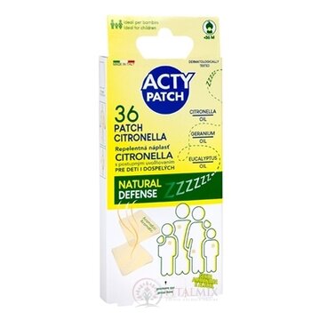 ACTYPATCH REPELENTNÁ NÁPLASŤ CITRONELLA s postupným uvoľňovaním 1x36 ks obrázok