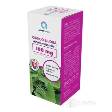 ADAMPharm GINKGO BILOBA+Horčík+Vitamín C cps 1x60 ks obrázok