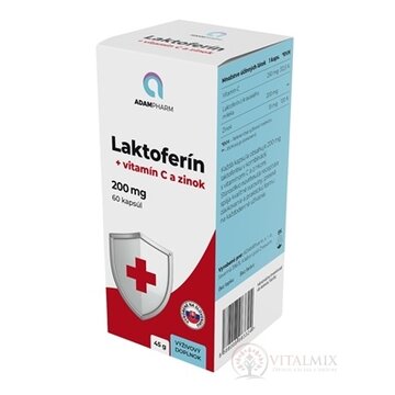 ADAMPharm Laktoferín 200 mg + vitamín C a zinok cps 1x60 ks obrázok
