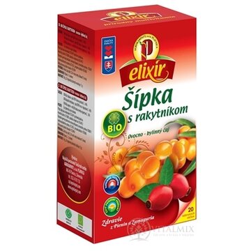 AGROKARPATY BIO Šípka s Rakytníkom ovocno - bylinný čaj, balené vrecúška, 20x1,5 g (30 g) obrázok