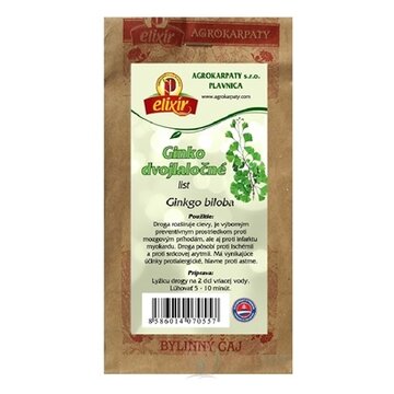 AGROKARPATY GINKGO DVOJLALOCNE list bylinný čaj 1x30 g obrázok