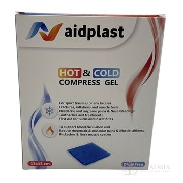 Aidplast Kompresný gélový obklad - teplý, studený 13  x 13 cm, 1x1 ks obrázok