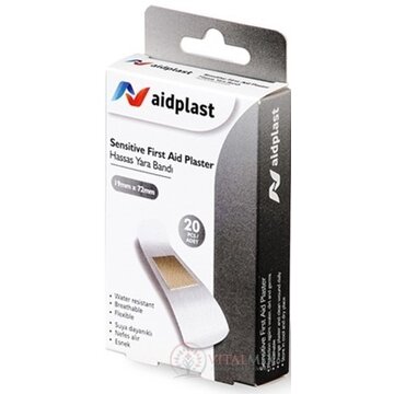 Aidplast Sensitive náplasť pre citlivú pokožku, 1,9  x 7,2 cm, 1x20 ks obrázok
