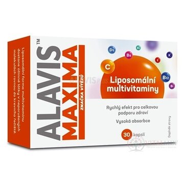 ALAVIS MAXIMA Lipozomálny MULTIVITAMÍN cps 1x30 ks obrázok