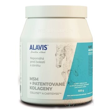 ALAVIS MSM + PATENTOVANÉ KOLAGENY prášok (pre kone) 1x600 g obrázok