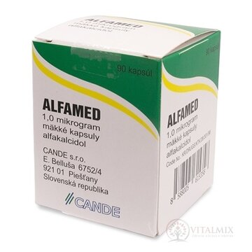 ALFAMED 1,0 mikrogram cps mol (fľ.HDPE s PP uzáver.) 1x90 ks obrázok