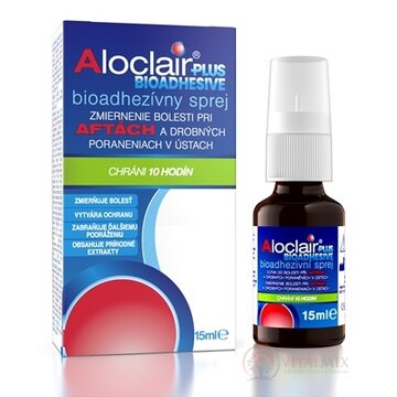 Aloclair PLUS BIOADHESIVE sprej pri aftách a drobných poraneniach úst 1x15 ml obrázok